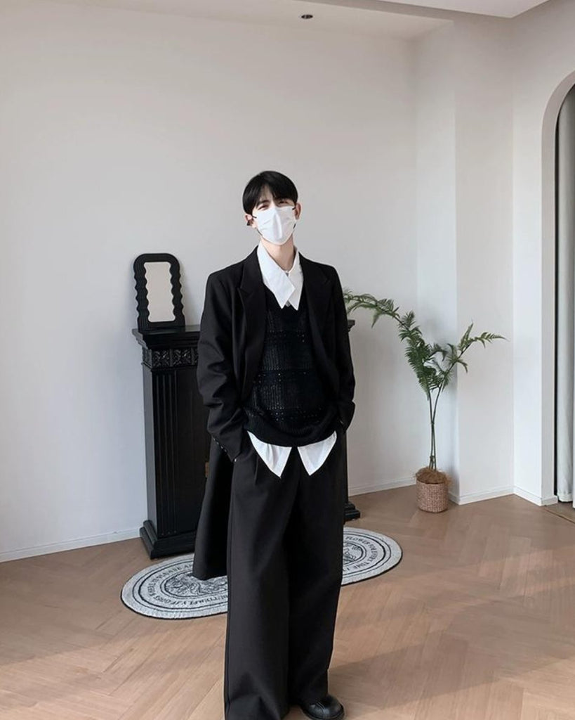Long Coat & Vest & Pants 3-Piece Set BKC0207 - KBQUNQ｜ファッション通販