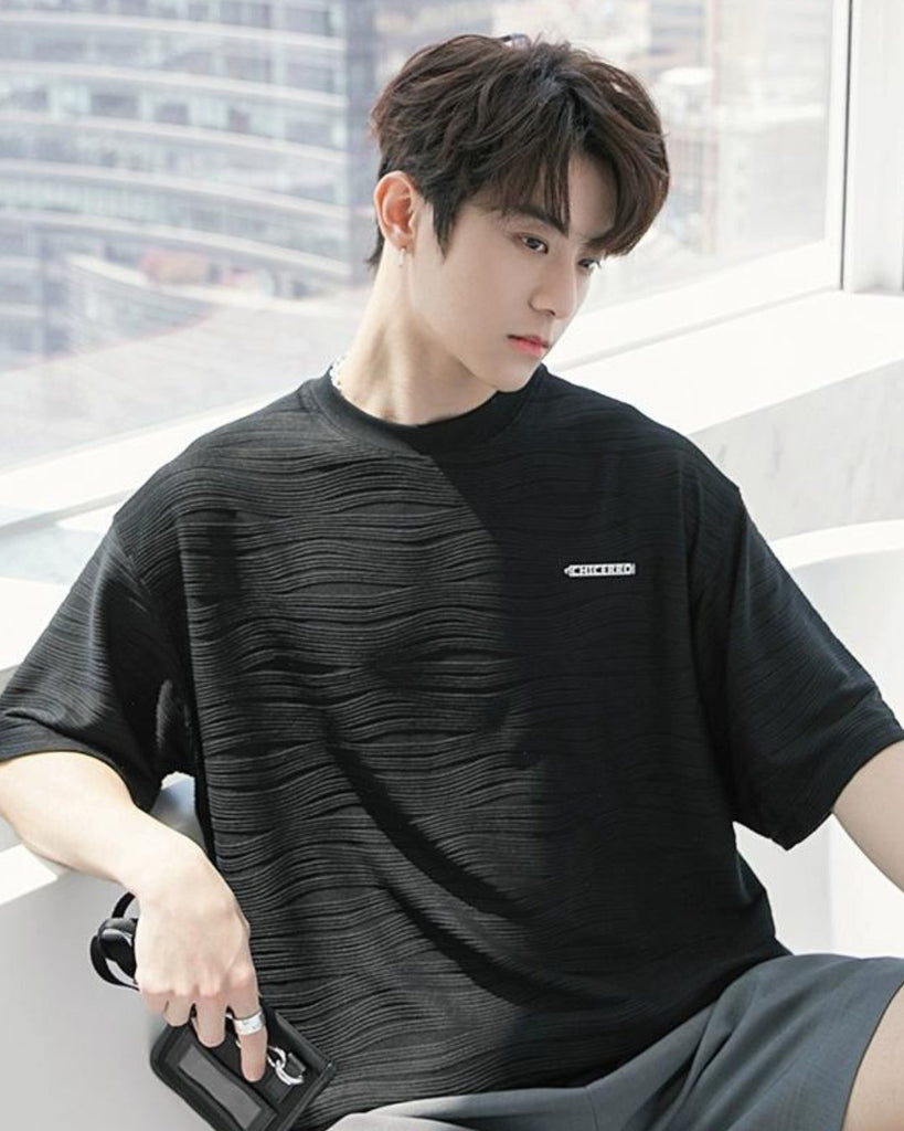 Loose Basic Round Neck T-Shirt CCR0026 - KBQUNQ｜韓国メンズファッション通販サイト