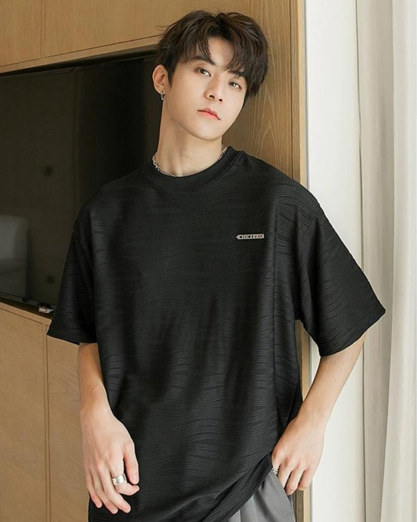 Loose Basic Round Neck T-Shirt CCR0026 - KBQUNQ｜韓国メンズファッション通販サイト