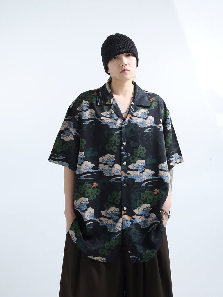 Loose Half Sleeve Shirt GRN0004 - KBQUNQ｜韓国メンズファッション通販サイト