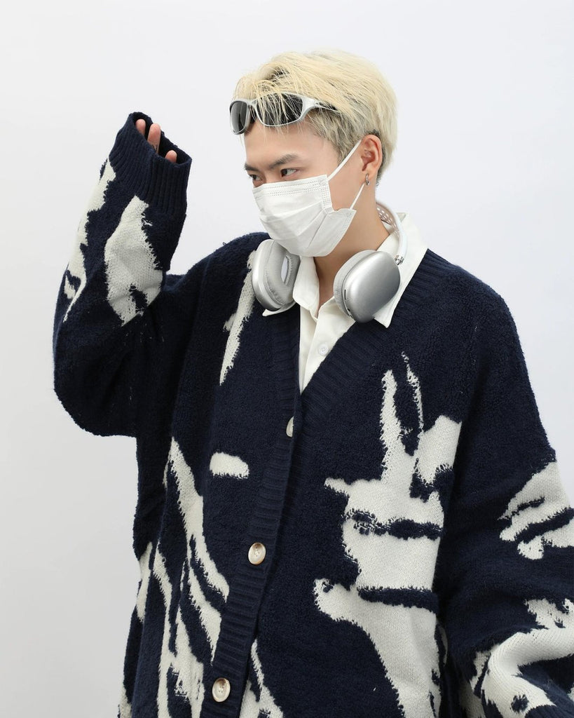 Loose Silhouette Knit Cardigan MXD0024 - KBQUNQ｜ファッション通販