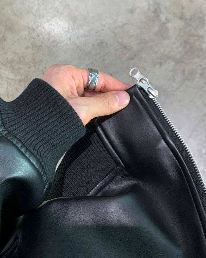 Loose Silhouette Leather Zip Blouson VCH0170 - KBQUNQ｜ファッション通販