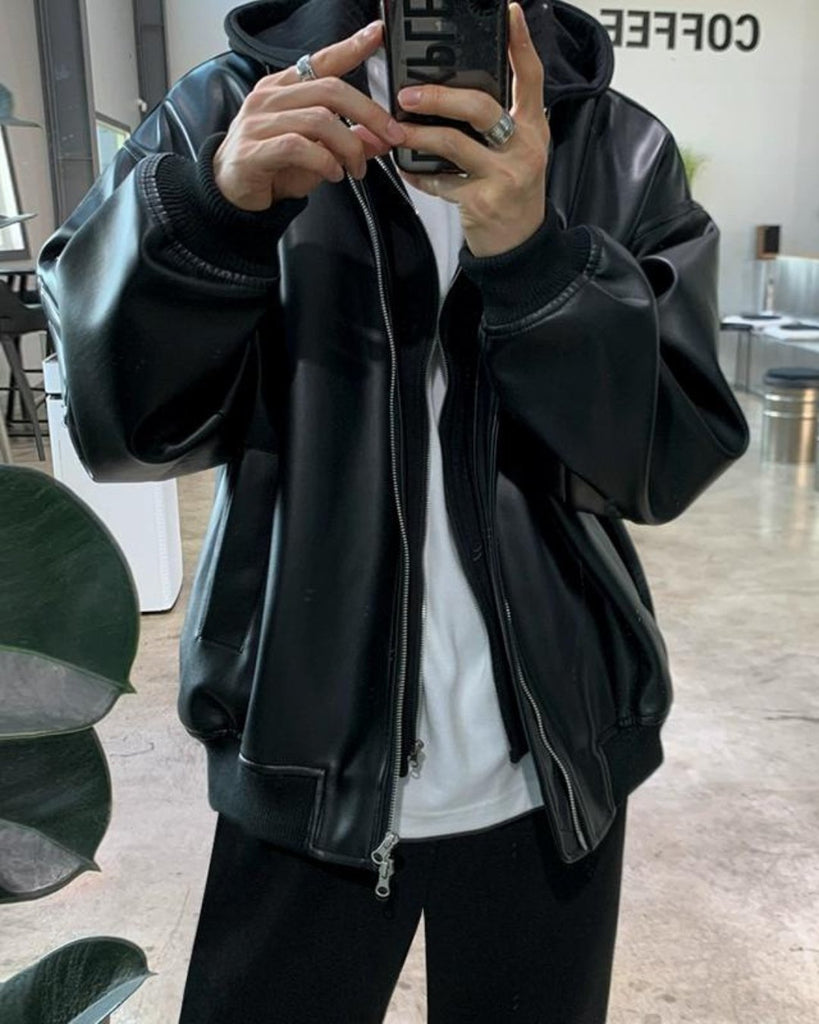 Loose Silhouette Leather Zip Blouson VCH0170 - KBQUNQ｜ファッション通販