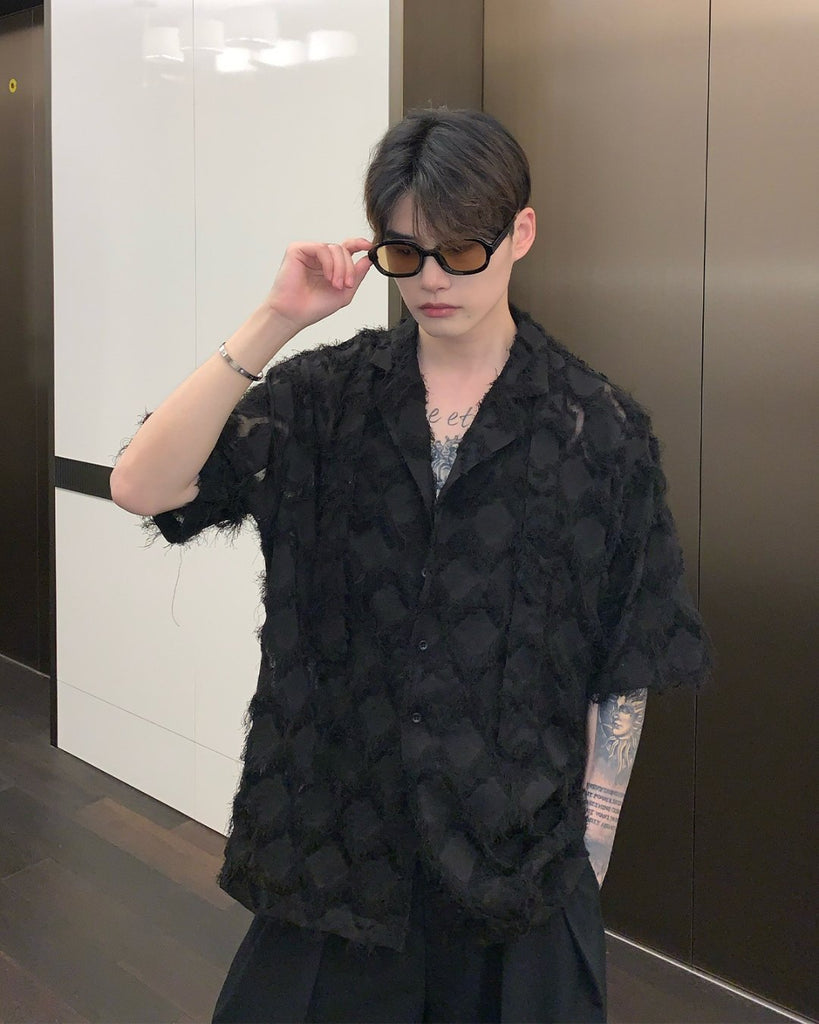 Loose Summer Drape Short Sleeve Shirt CBJ0016 - KBQUNQ｜韓国メンズファッション通販サイト