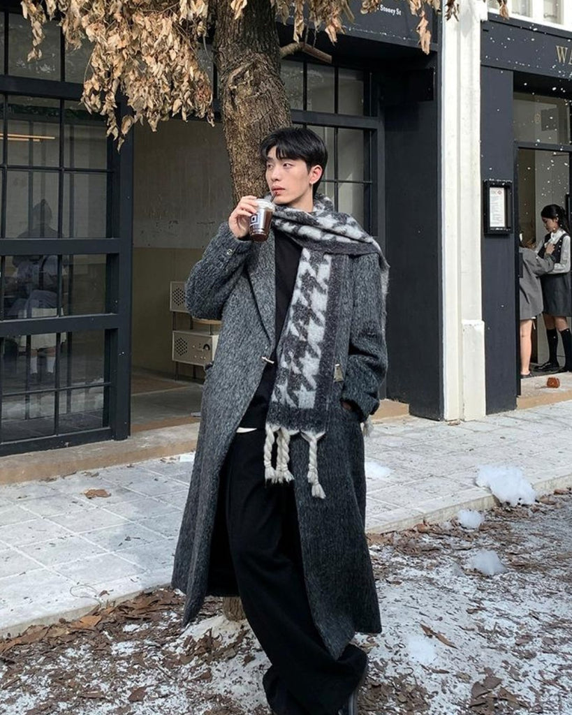 Luxury Grey Wool Coat OYC0020 - KBQUNQ｜ファッション通販