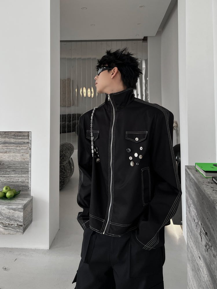 Men's Casual Button Jacket TNS0005 - KBQUNQ｜韓国メンズファッション通販サイト