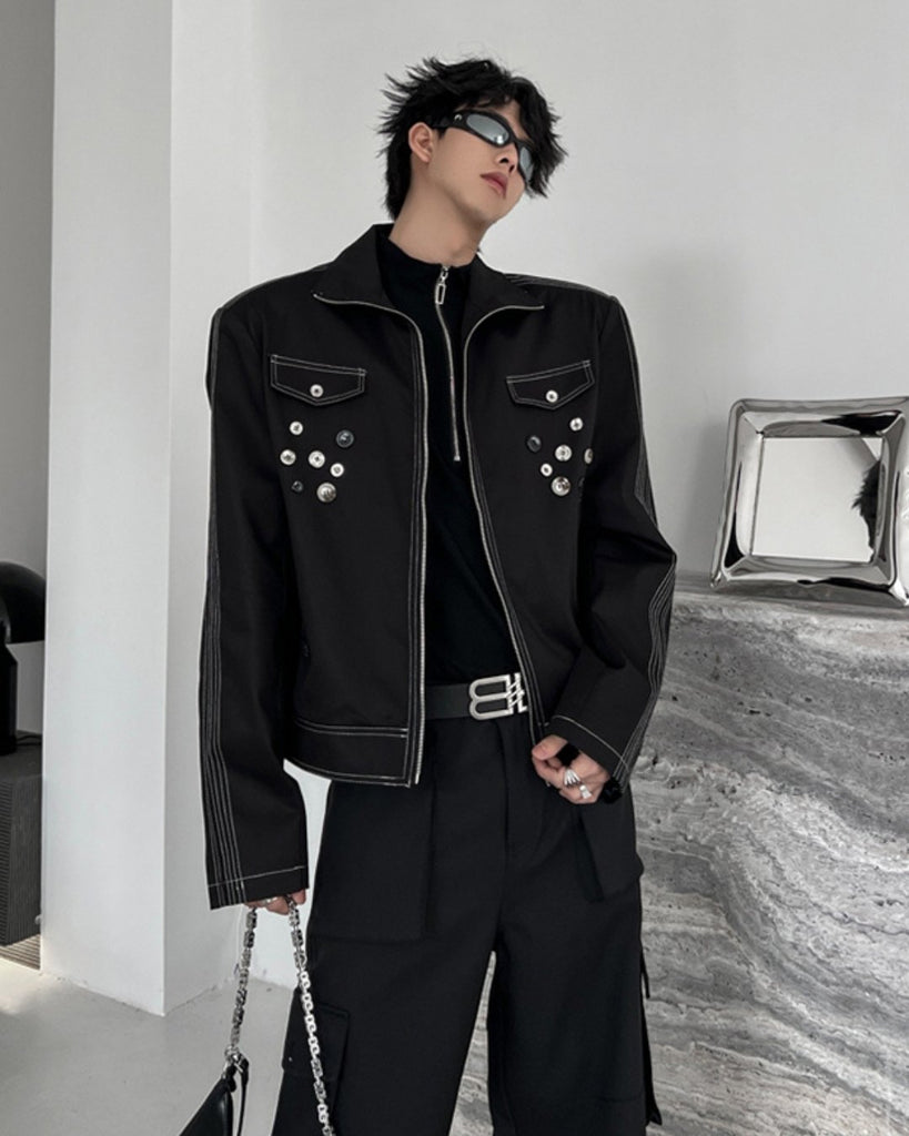 Men's Casual Button Jacket TNS0005 - KBQUNQ｜韓国メンズファッション通販サイト