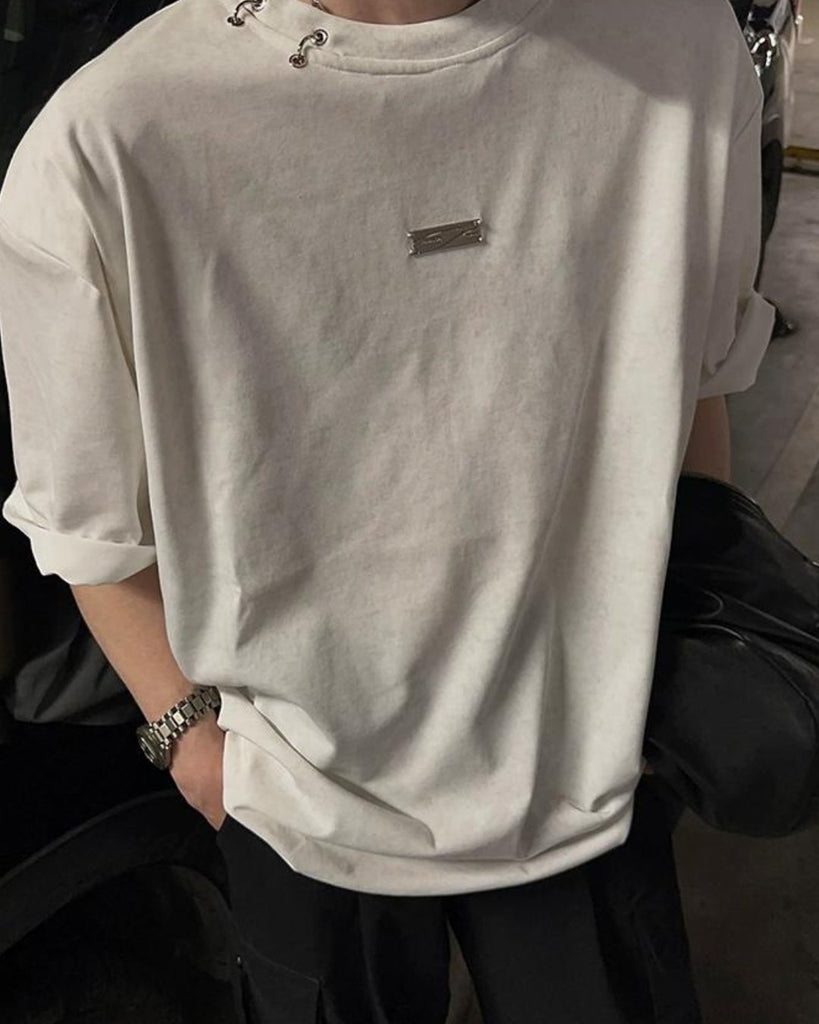 Metal Buckle Korean T-Shirt JMH0031 - KBQUNQ｜韓国メンズファッション通販サイト