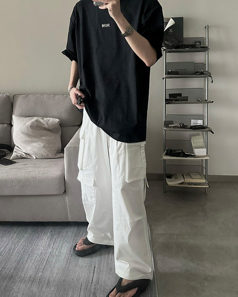 Metal Buckle Short Sleeve T-Shirt JMH0014 - KBQUNQ｜韓国メンズファッション通販サイト