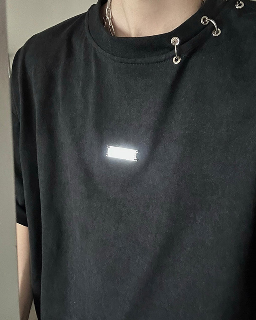 Metal Buckle Short Sleeve T-Shirt JMH0014 - KBQUNQ｜韓国メンズファッション通販サイト