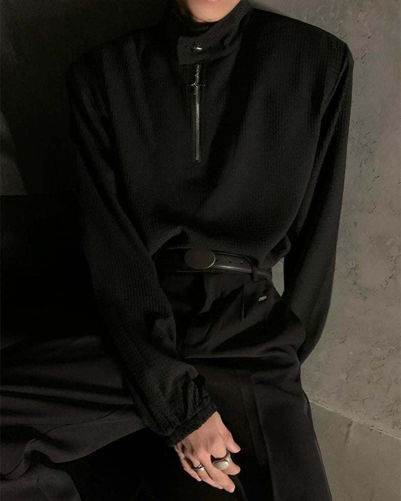 Metal Half Zip Pullover ACT0006 - KBQUNQ｜ファッション通販