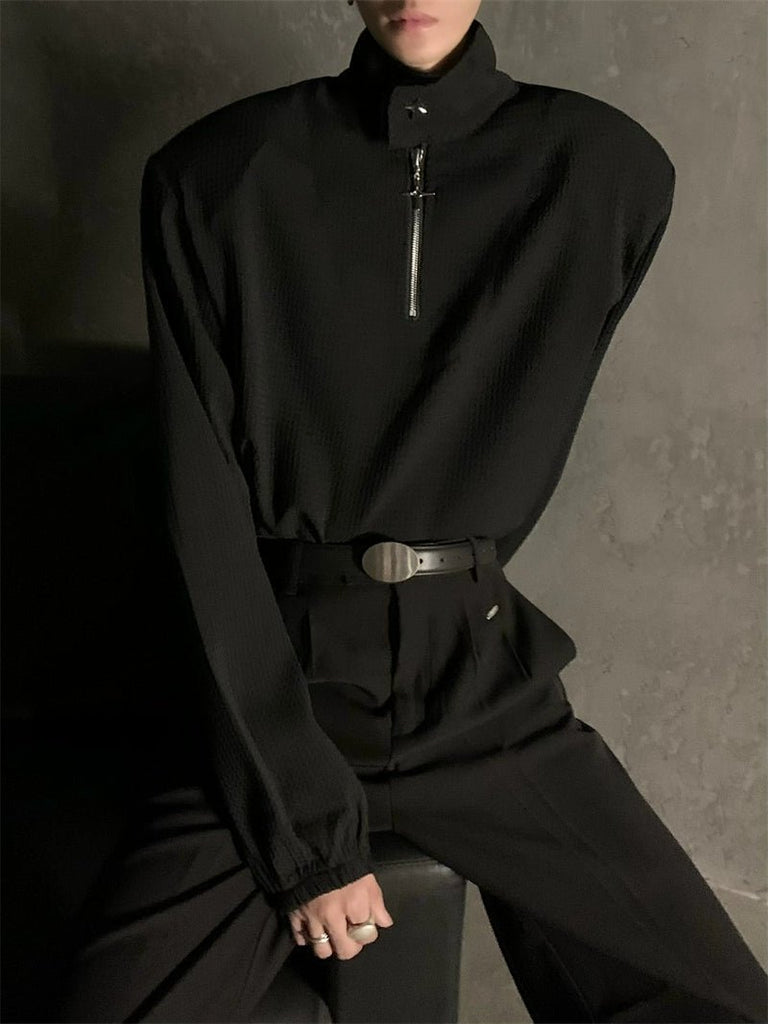 Metal Half Zip Pullover ACT0006 - KBQUNQ｜ファッション通販