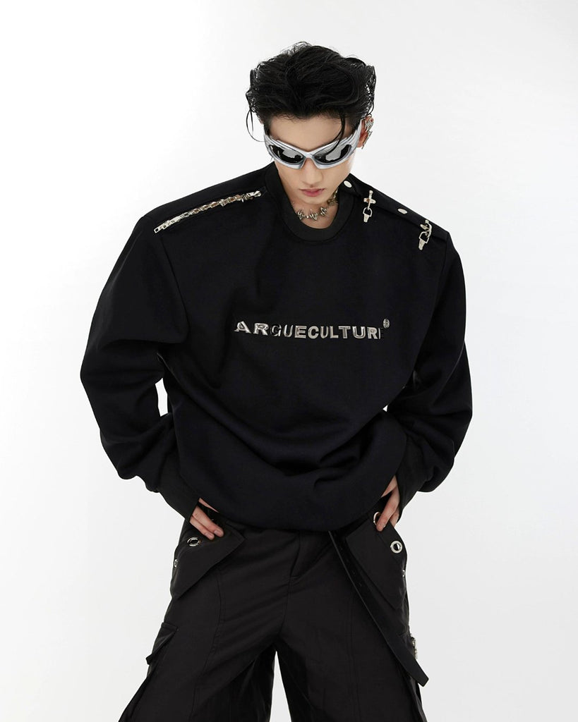 Metal One Shoulder Sweatshirt CLE0004 - KBQUNQ｜ファッション通販