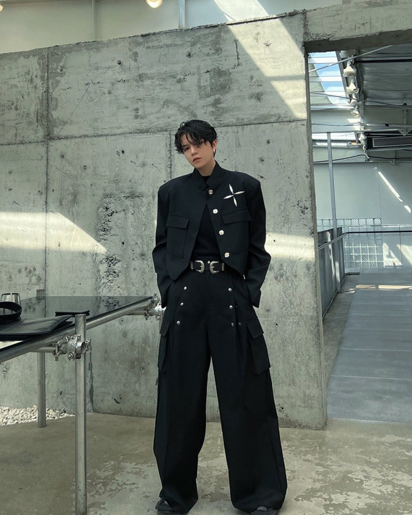 Metal Point Short Jacket FEI0001 - KBQUNQ｜韓国メンズファッション通販サイト