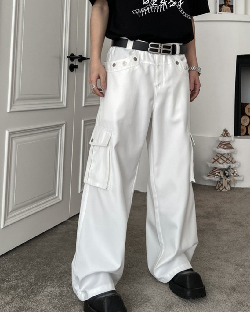 Metal Rivet Design Work Pants TNS0102 - KBQUNQ｜韓国メンズファッション通販サイト