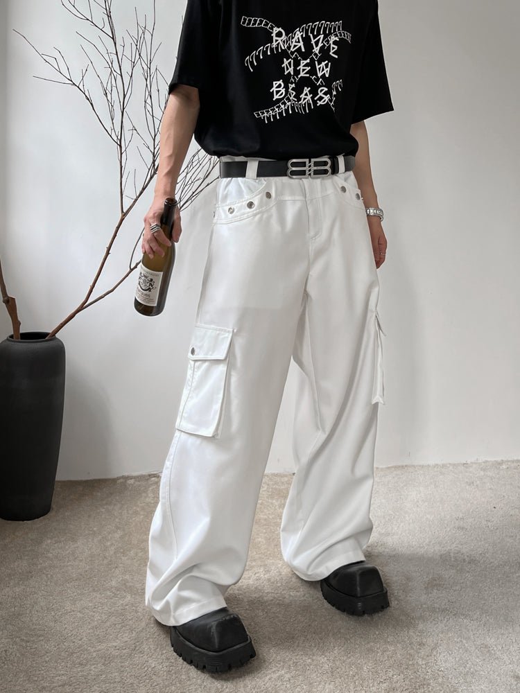 Metal Rivet Design Work Pants TNS0102 - KBQUNQ｜韓国メンズファッション通販サイト
