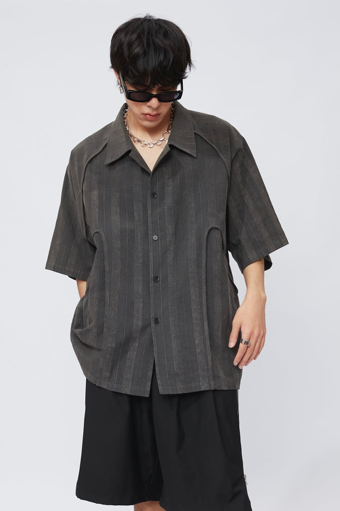 Mode Stripe Loose Shirt S410012 - KBQUNQ｜韓国メンズファッション通販サイト