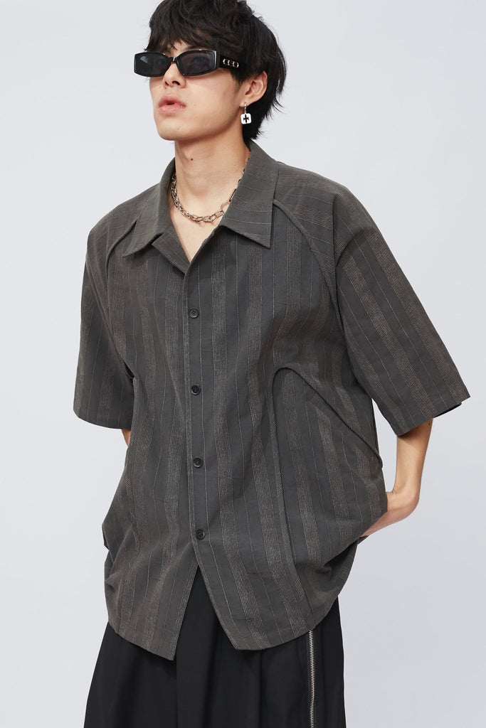 Mode Stripe Loose Shirt S410012 - KBQUNQ｜韓国メンズファッション通販サイト