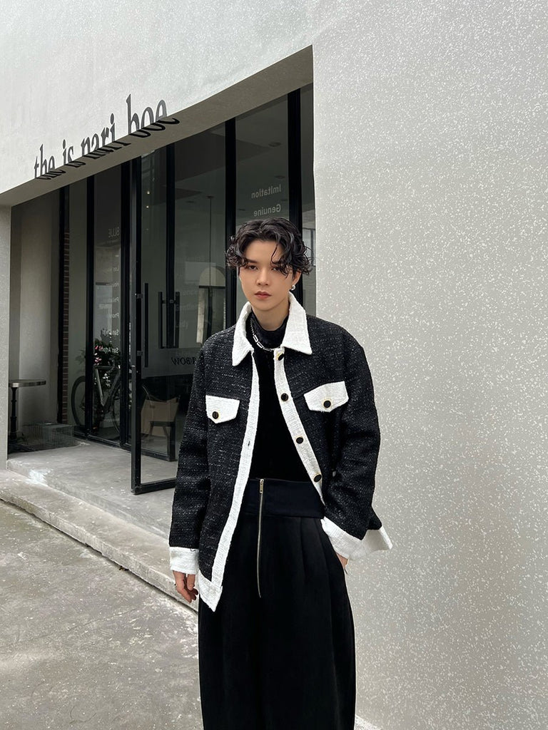 Monotone Tweed Jacket FEI0028 - KBQUNQ｜韓国メンズファッション通販サイト