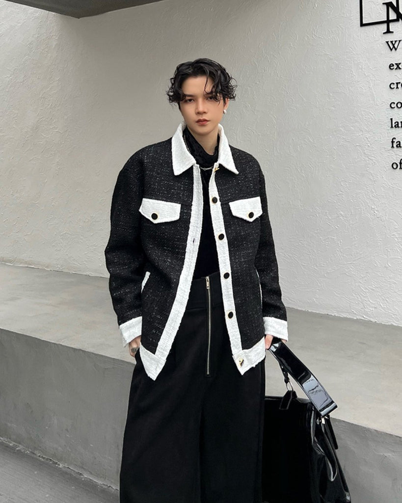 Monotone Tweed Jacket FEI0028 - KBQUNQ｜韓国メンズファッション通販サイト