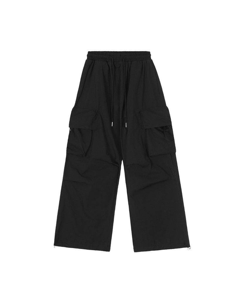 Nylon Wide Cargo Pants BKL0007 - KBQUNQ｜韓国メンズファッション通販サイト