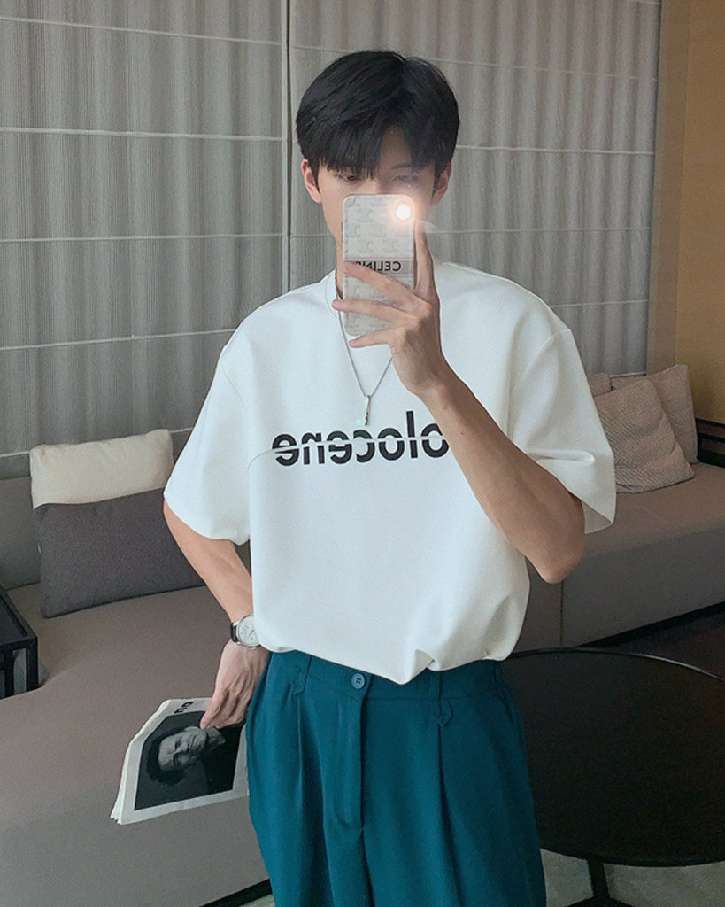 Original Trendy Brand Short Sleeve T-Shirt HUD0019 - KBQUNQ｜韓国メンズファッション通販サイト