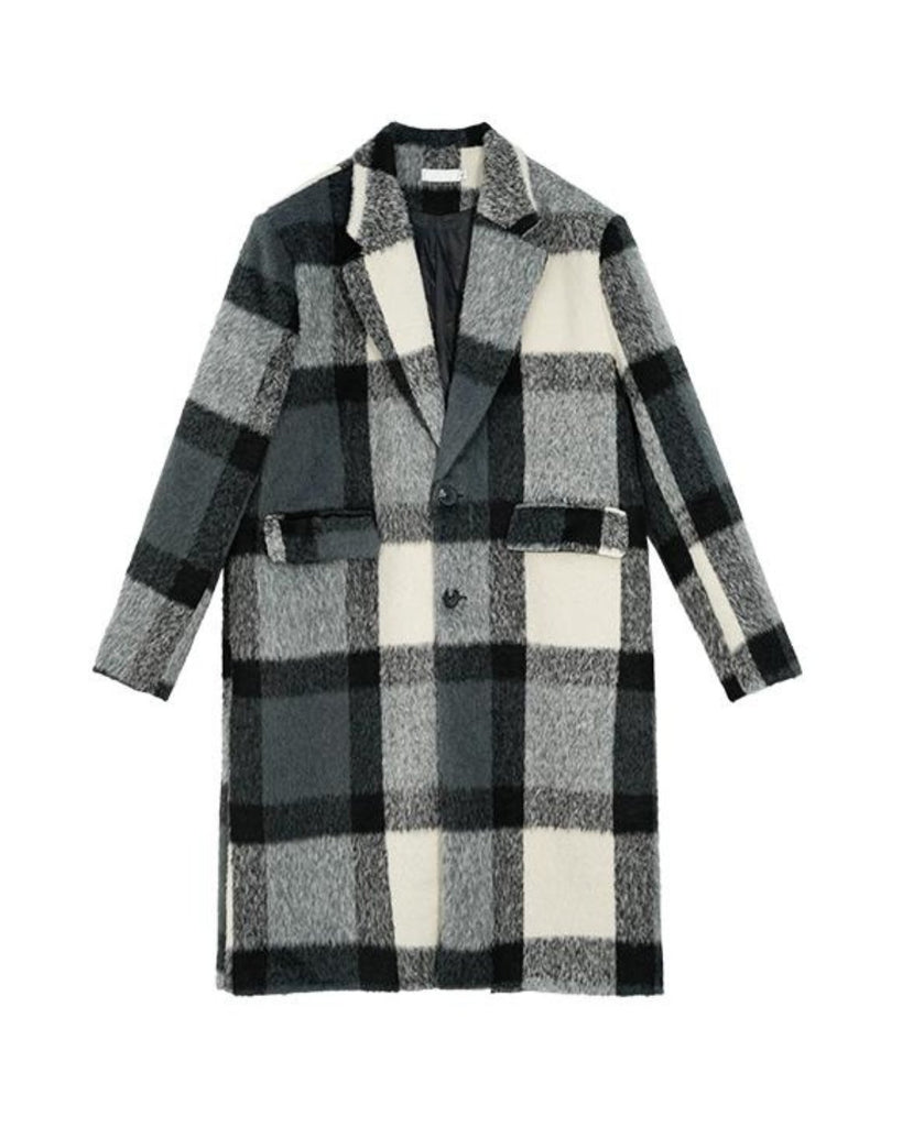 Oversilhouette Check Wool Coat CBJ0059 - KBQUNQ｜ファッション通販