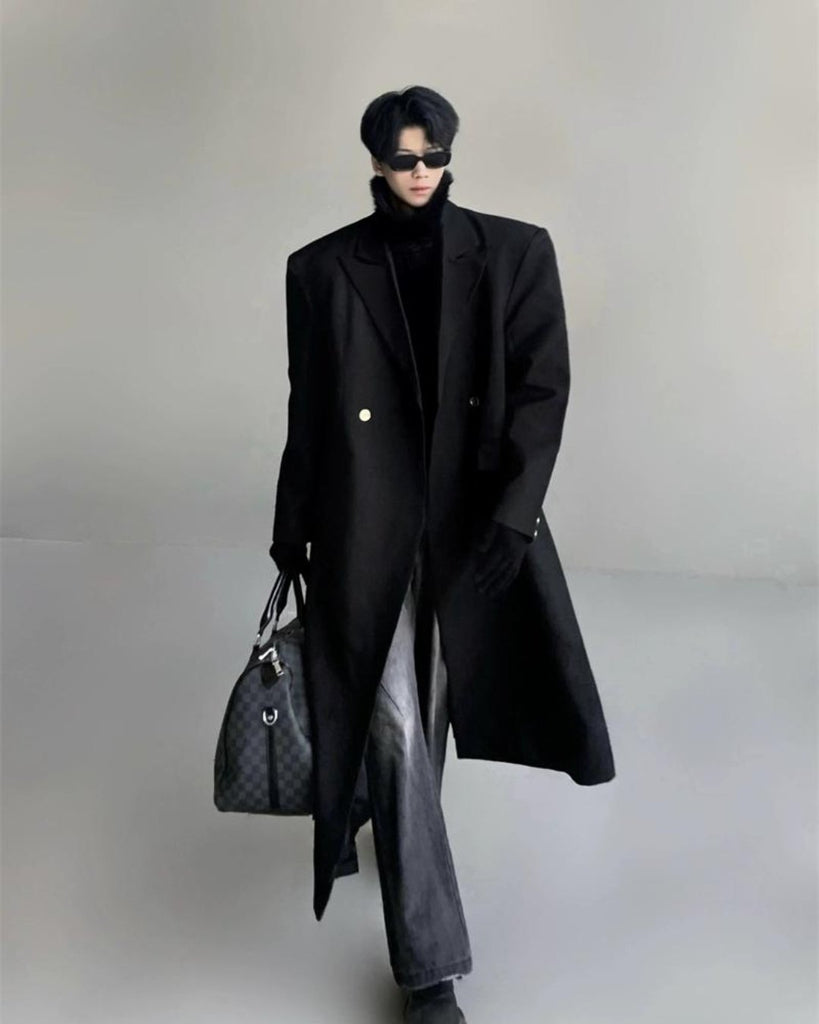 Oversize Stained Collar Coat ACT0019 - KBQUNQ｜ファッション通販