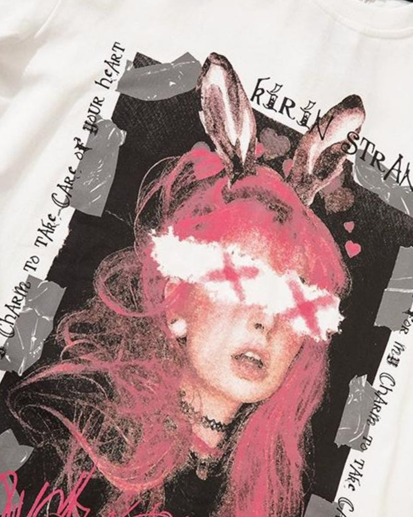 Pink Rabbit Gothic T-Shirt XPX0001 - KBQUNQ｜韓国メンズファッション通販サイト