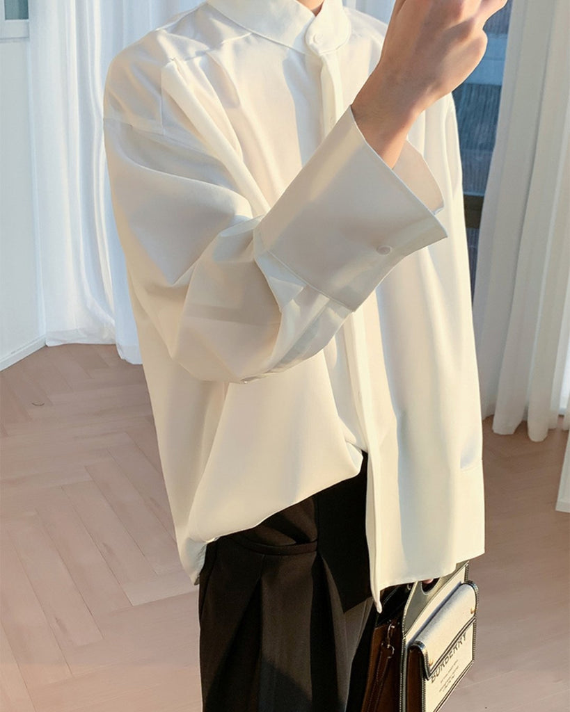PLAIN LOOSE SHIRT BKC0129 - KBQUNQ｜韓国メンズファッション通販サイト