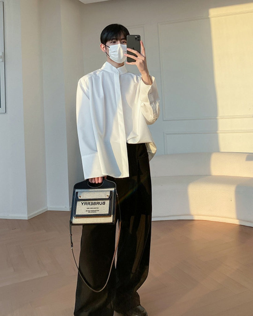 PLAIN LOOSE SHIRT BKC0129 - KBQUNQ｜韓国メンズファッション通販サイト