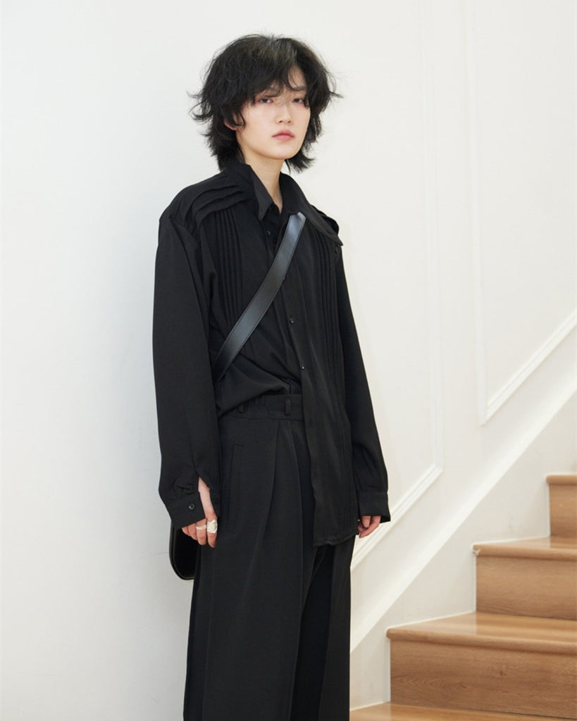 Pleated Loose Shirt SVN0010 - KBQUNQ｜韓国メンズファッション通販サイト