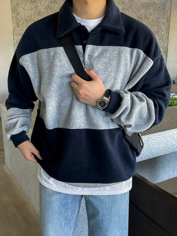 Polo Collar Sweat Long Shirt VCH0143 - KBQUNQ｜ファッション通販