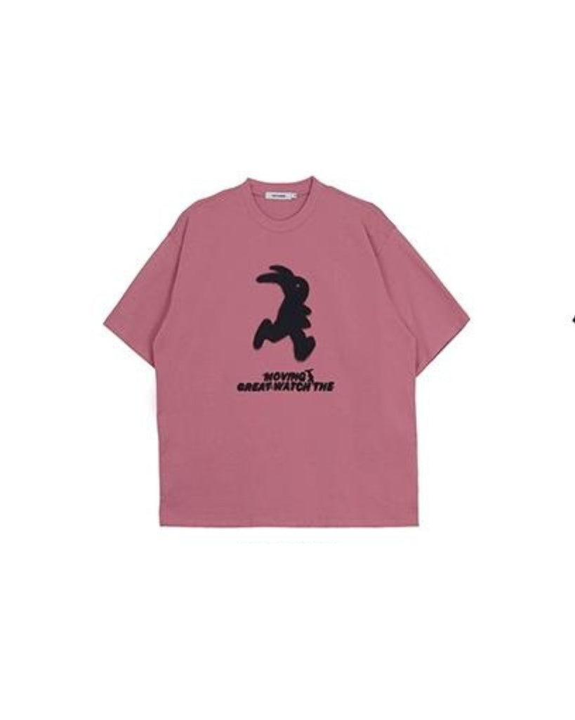 Rabbit Round Neck T-Shirt HUD0048 - KBQUNQ｜韓国メンズファッション通販サイト