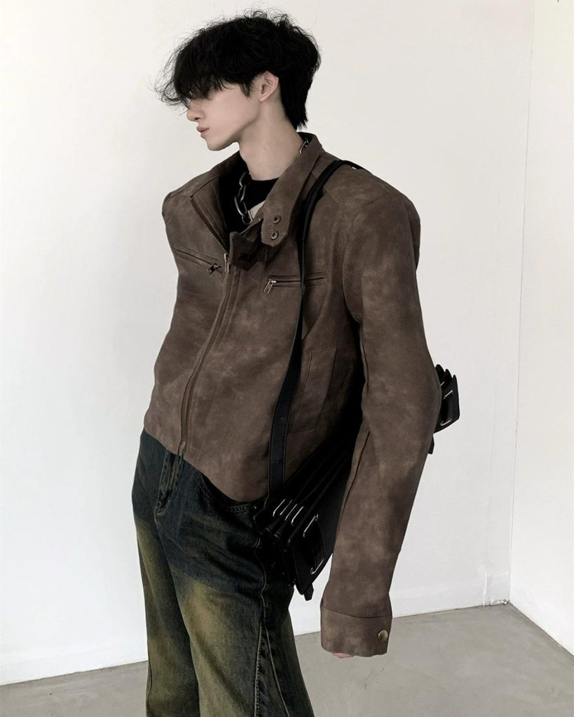 Retro Antique Leather Jacket AUW0003 - KBQUNQ｜ファッション通販