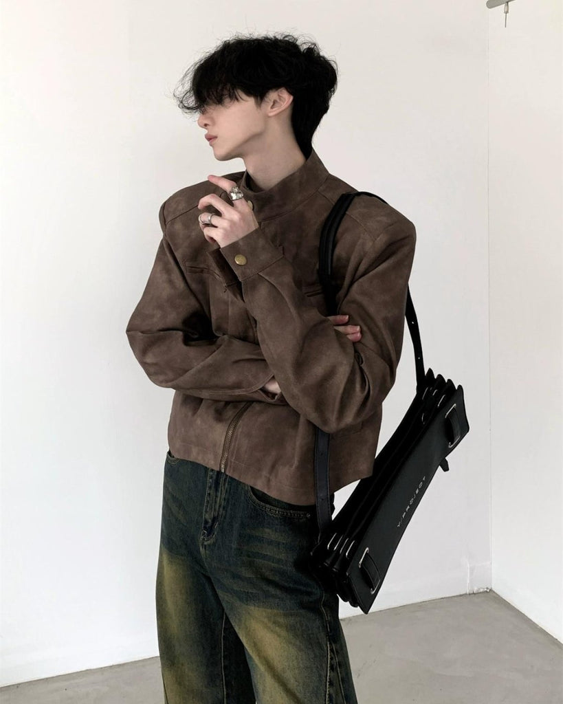Retro Antique Leather Jacket AUW0003 - KBQUNQ｜ファッション通販