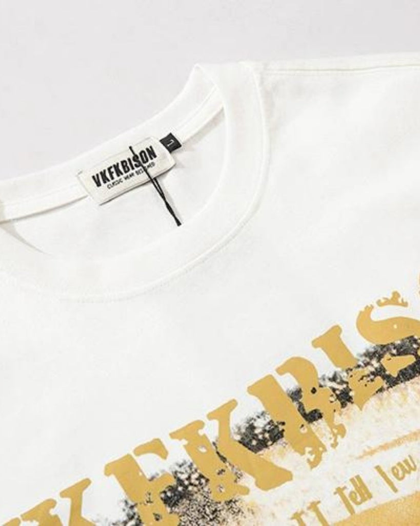 Retro Casual Loose T-Shirt XPX0002 - KBQUNQ｜韓国メンズファッション通販サイト