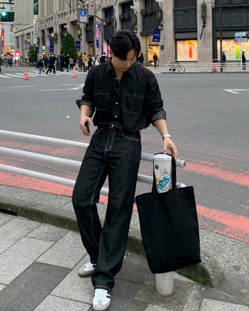 Retro Denim Style Jacket & Denim Pants VCH0116 - KBQUNQ｜ファッション通販