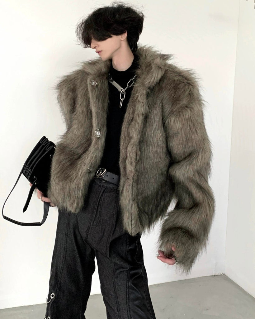 Retro Faux Fur Jacket AUW0008 - KBQUNQ｜ファッション通販