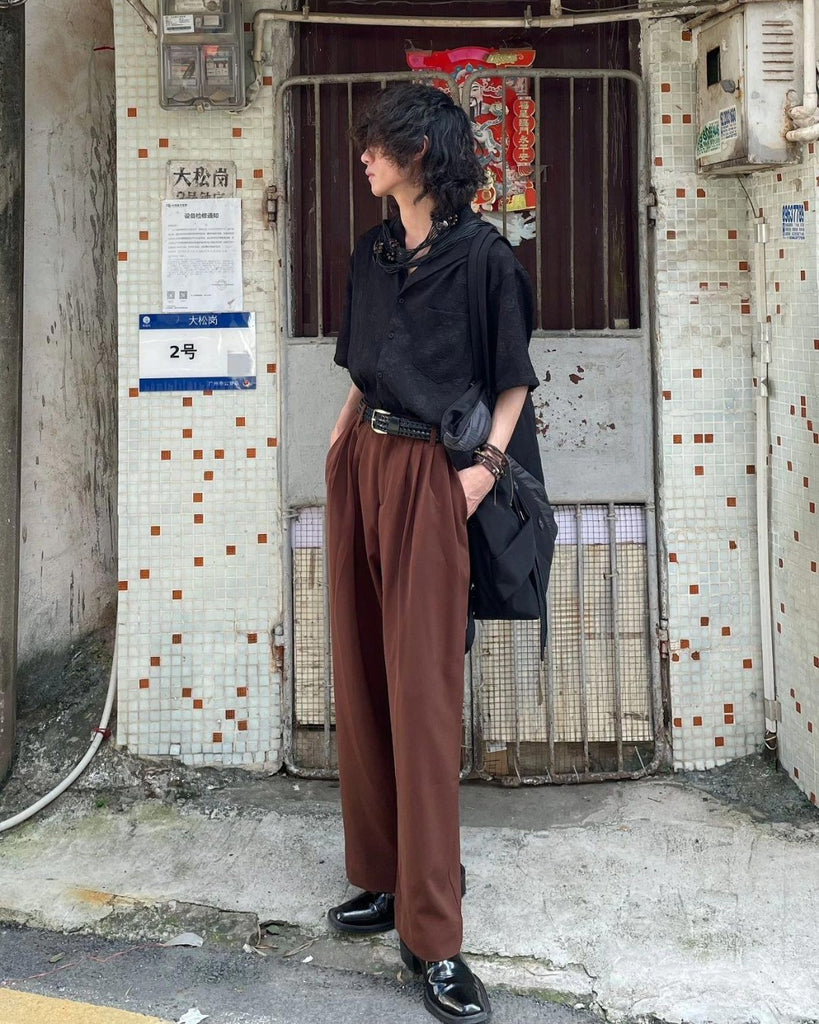 Retro Loose Slack Pants YMN0014 - KBQUNQ｜韓国メンズファッション通販サイト