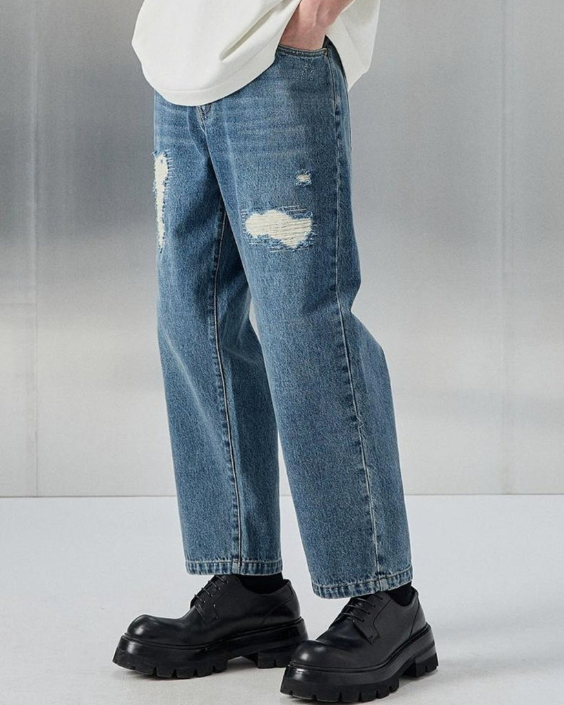 Retro Old Wash Denim Pants NAS0004 - KBQUNQ｜韓国メンズファッション通販サイト