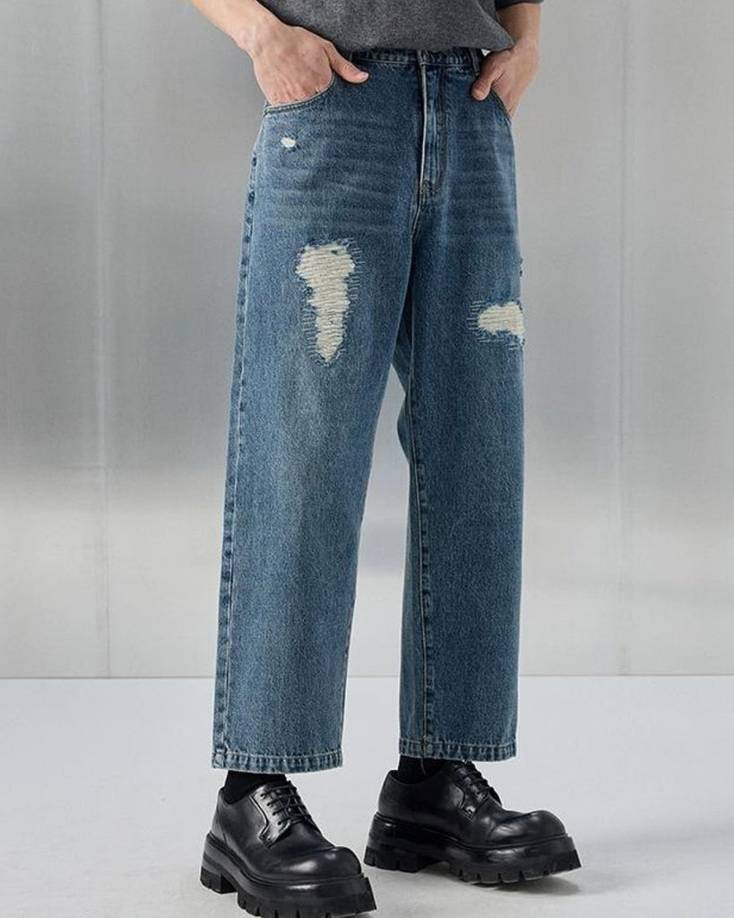 Retro Old Wash Denim Pants NAS0004 - KBQUNQ｜韓国メンズファッション通販サイト