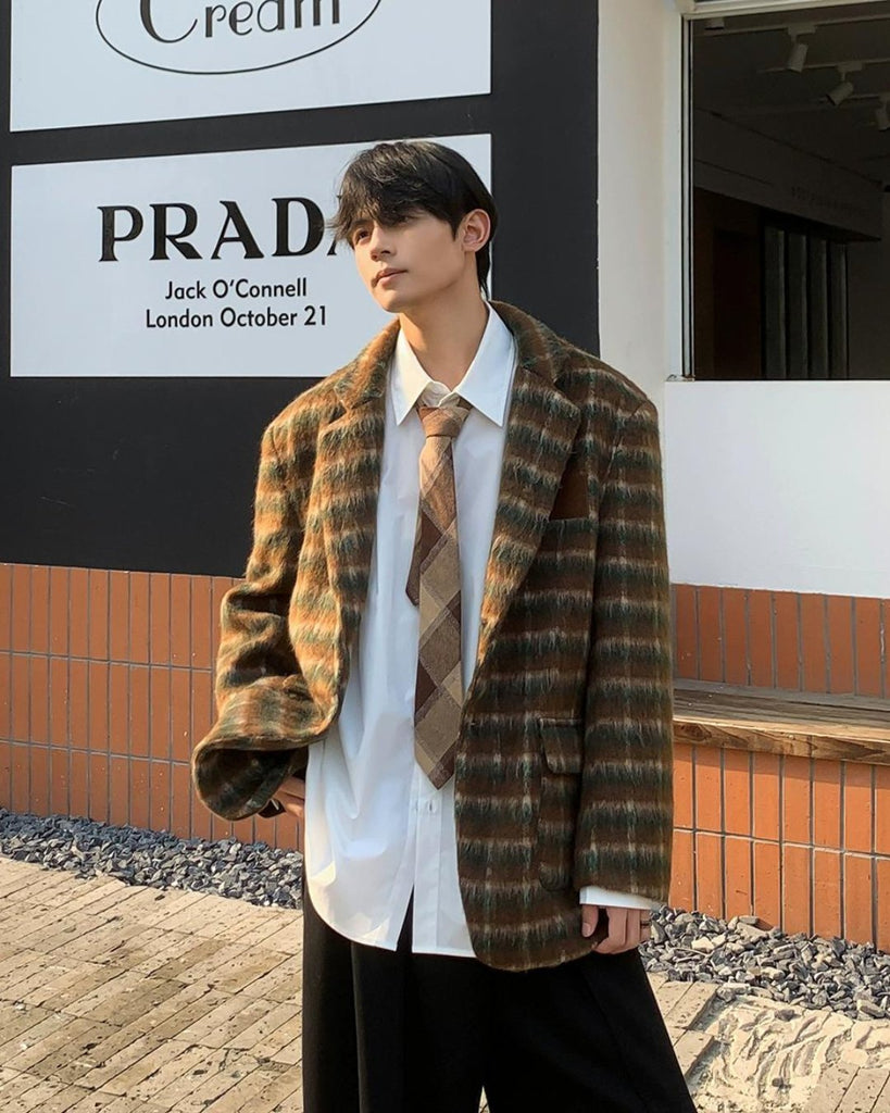 Retro Plaid Jacket BKC0218 - KBQUNQ｜ファッション通販