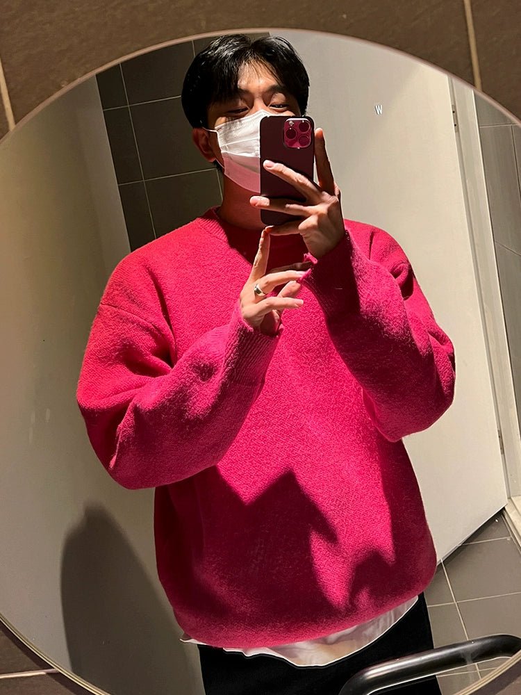 Retro Round Neck Knit VCH0205 - KBQUNQ｜ファッション通販