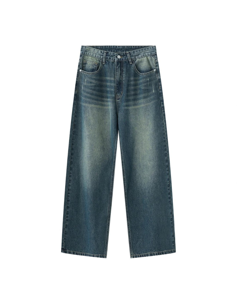 Retro Short Denim Jacket & Wide Denim Pants OYC0001 - KBQUNQ｜ファッション通販
