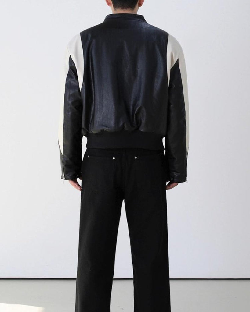 Retro Stitched Loose Leather Jacket VCH0147 - KBQUNQ｜ファッション通販