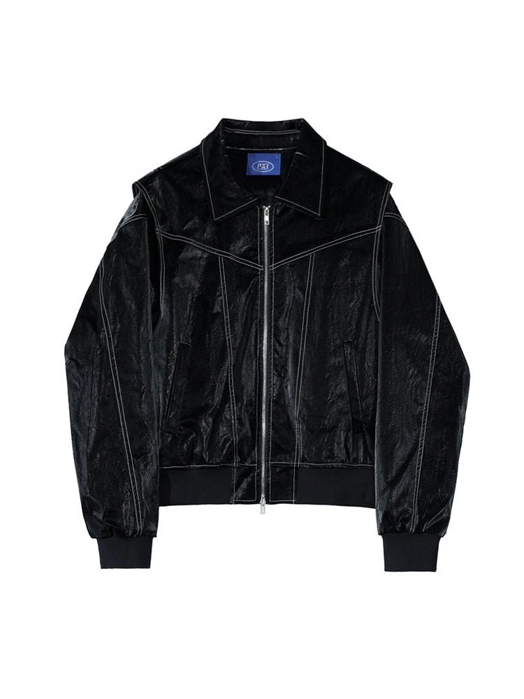 Retro Street Leather Jacket VCH0133 - KBQUNQ｜ファッション通販