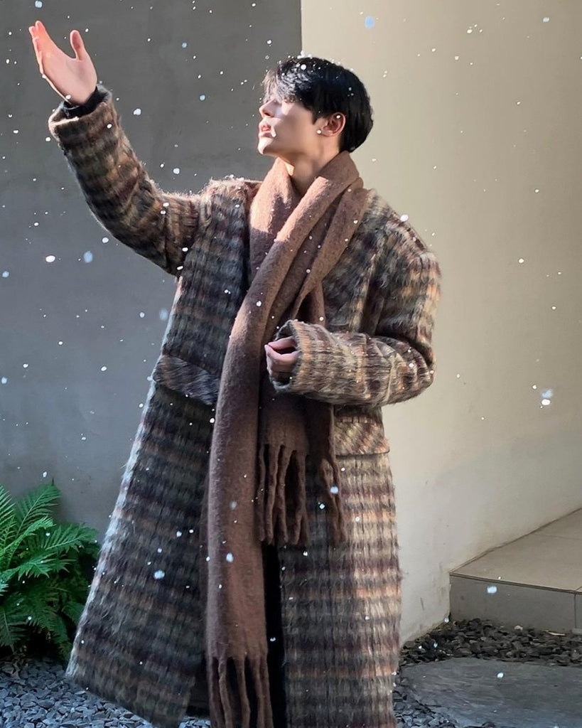 Retro Tartan Wool Coat BKC0215 - KBQUNQ｜ファッション通販