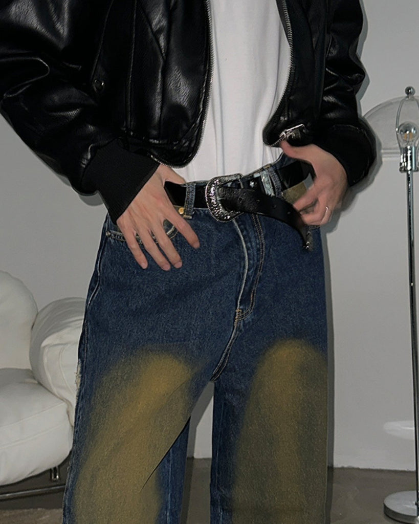 Retro Wash Fringe Flare Pants GSB0001 - KBQUNQ｜韓国メンズファッション通販サイト