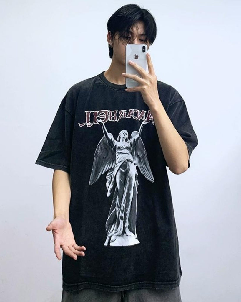 Retro Wash Old Short Sleeve T-Shirt NHH0002 - KBQUNQ｜韓国メンズファッション通販サイト